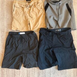 Men's Casual Tan and Black Shorts Pack Xs/18